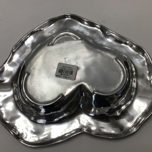 BEATRIZ BALL VENTO HEART ALUMINUM ALLOY DISH LARGE TRINKET DISH - Picture 4 of 6